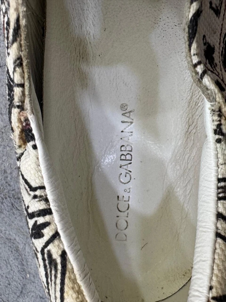 MOCASINES SIN CORDONES DOLCE & GABBANA - PATRÓN DE AZULEJOS BOHO - HECHOS EN INDONESIA - TALLA 4 Foto 4 de 4