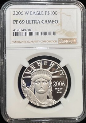 2006 W American Eagle $100 1 oz Platinum Coin NGC PF 69 UC | eBay