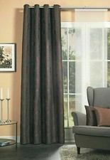 Brauner Ösenschal  Blätter  Blickdicht  Vorhang  Gardine mit Ösen Deko Schal