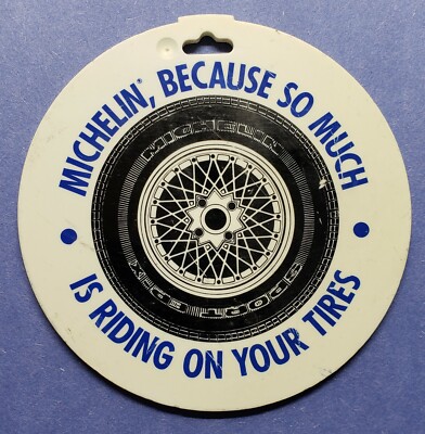 VINTAGE 1980's MICHELIN TIRE TAG BMW GOLF DIGEST GOLF SPONSOR CHAMPIONSHIP 
