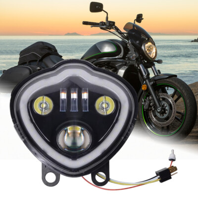 LED Scheinwerfer für Kawasaki Vulcan S 650/ EN650 2015-2019 DRL Halo Hi/Low Beam