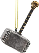 Mjölnir Thor's Hammer Christmas Ornament Decoration, Festive Ornament