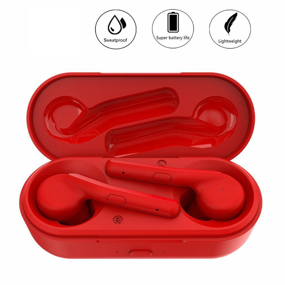 Bluetooth Wireless Headset Earphones Stereo Earbuds Handsfree for iOS Andriod