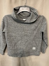 GAP Kids Waffle Knit Hoodie Size Small Grey Soft Lightweight With Front Pocket