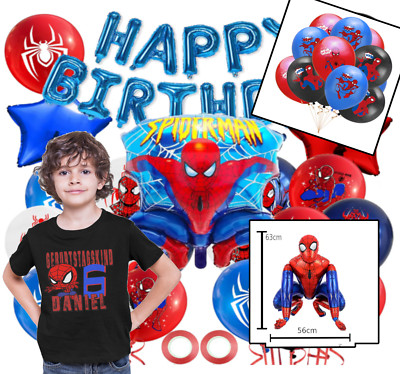 Riesen Spiderman Dekoration Baumwolle T-Shirt + Geburtstag Party Deko
