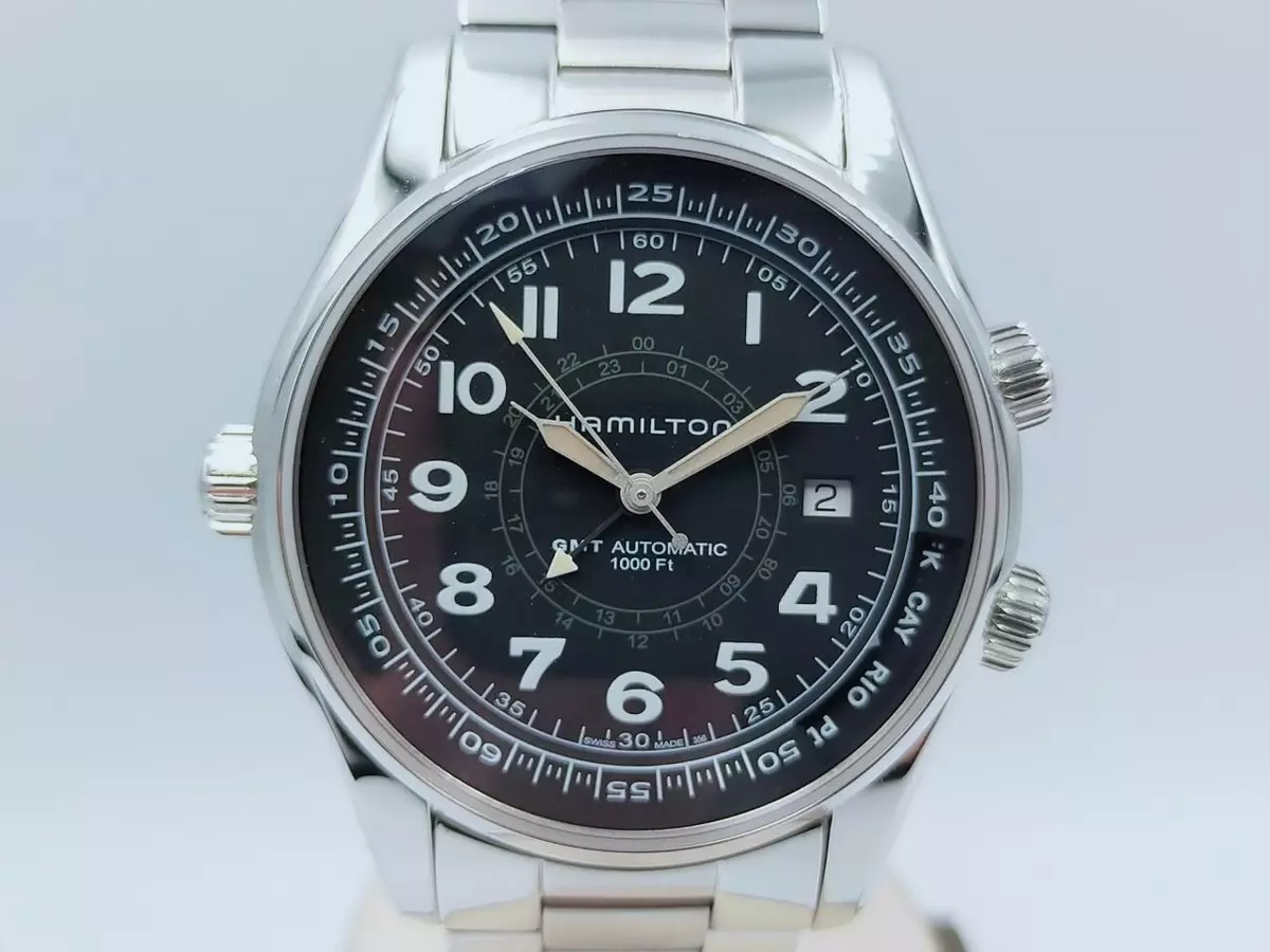 Authentic Hamilton Khaki Skymaster UTC GMT H775050 Automatic Men's Watch