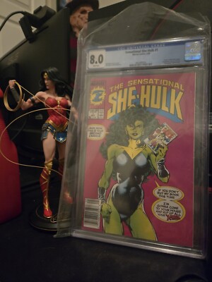NEWSSTAND Sensational She Hulk 1 CGC Graded 8.0 Marvel Comics