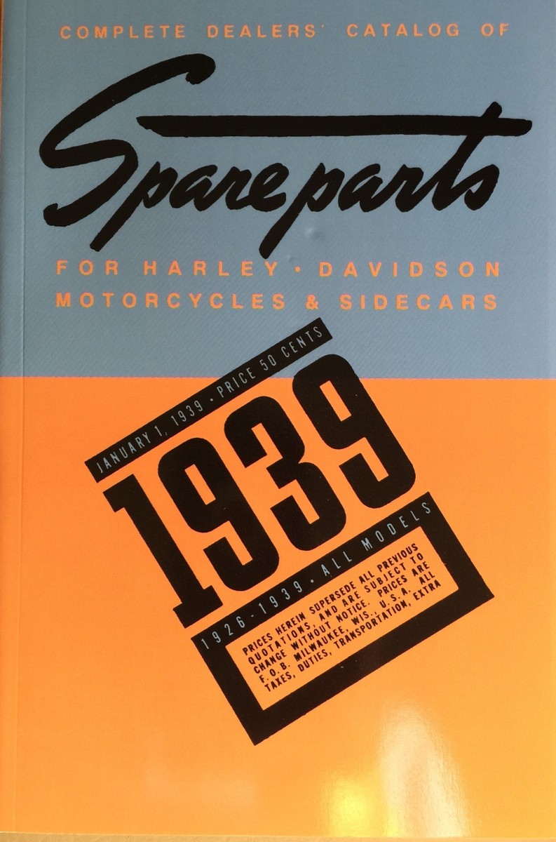 ハーレー　1926-1939 オールモデル　パーツカタログ Harley Parts Manual Catalog Book 1926 to 1939 JD VL 45 D R