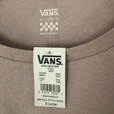 NWT Women's￼ Pink VANS TShirt Size XL Short Sleeve￼ Double Sided