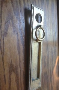 Brass, With Door Knocker Rope Design Trim, SALVAGE Plate Cover