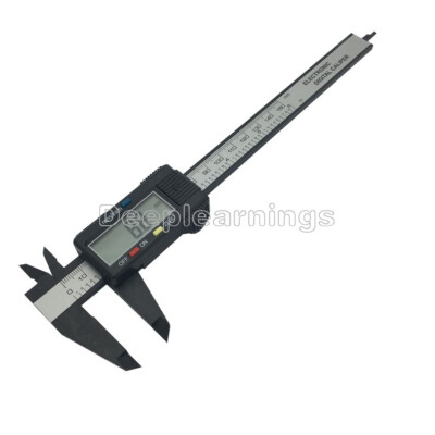 150mm 6inch LCD Digital Electronic Carbon Fiber Vernier Caliper Gauge Micrometer