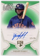 Yordan Alvarez 2020 Topps Definitive Collection Green Rookie Auto #DRA-YA 12/25