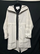 The Arrivals NYC Windbreaker White Jacket Unisex Men's XS Women's Small Zip Up