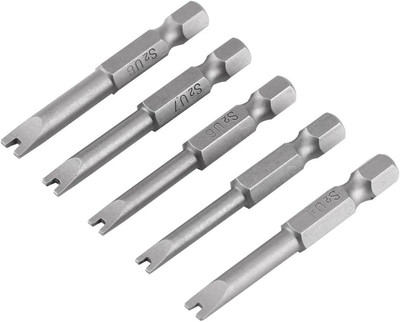5 Stück Schraubendreher U Typ Form 1/4''Hex Shank Magnatic Schraubendreher Bits E