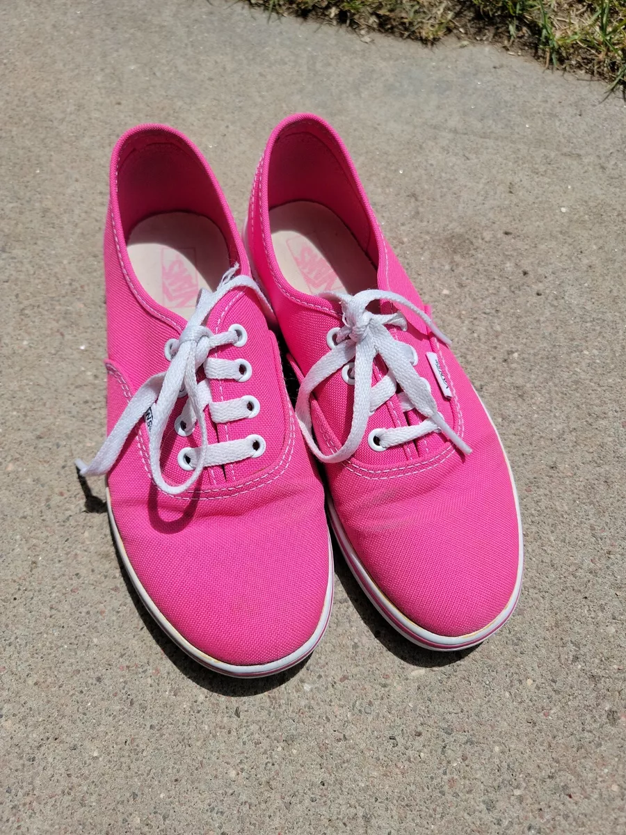 VANS Girls Hot Pink Canvas Sneakers Tennis Shoes Youth Size 3