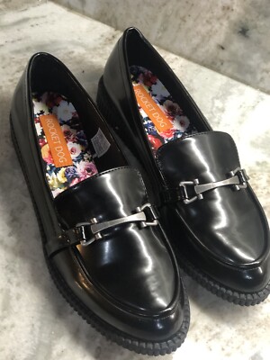 Rocket Dog Women’s Lunar Boxed In PU Flats Black Size 9 Platform Oxford Shoes New-Rocket Dog Womens Lunar Boxed In Pu Flat black Shoes  main image 2