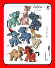 Stuffed Animals Pattern 1078 Vtg 1943 Pony Li...