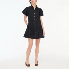 J CREW Factory Bubble-sleeve shirtdress size P00 Petite 00 - CI207