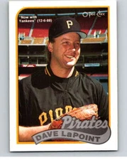 1989 O-Pee-Chee Baseball #89 Dave LaPoint  Pittsburgh Pirates V95494