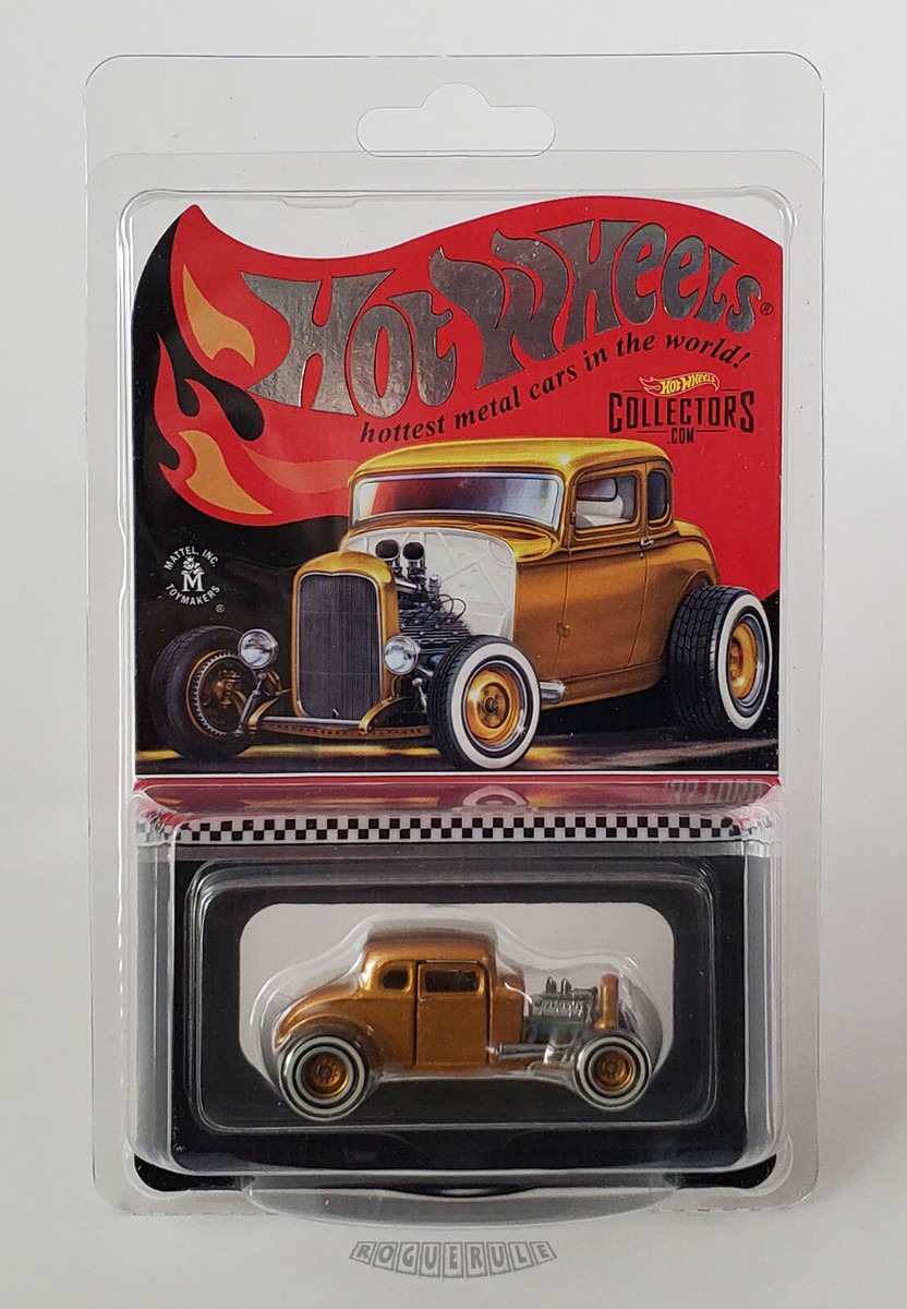 🚦Hot Wheels 2021 RLC Red Line Club - '32 Ford Coupe - Gold - Mint