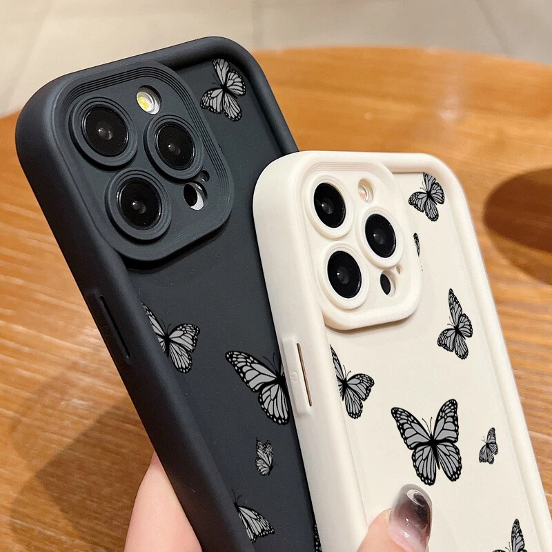 Butterfly For iPhone 16 Pro Max 15 14  Plus 13 12 11 XS XR 8 Silicone Case Cover - Image 3 of 4