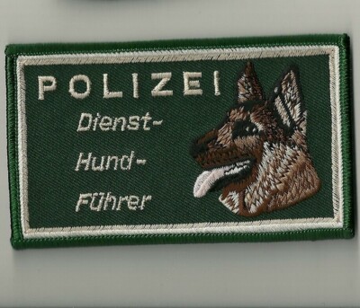 K-9: DienstHundeführer Patch Polizei  ''rechteckig''  Aufnäher Stoffabzeichen DHF