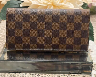 100% AUTHENTIC LOUIS VUITTON LV DAMIER EBENE PORTEUFILLE EMILIE