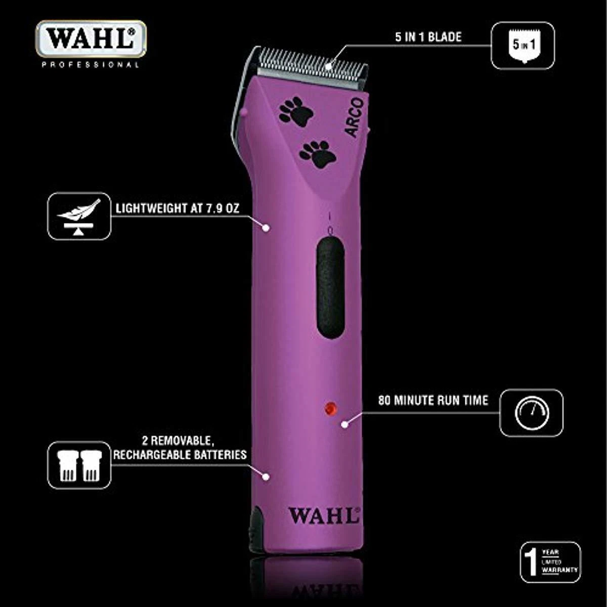 Cordless Clipper Kit Professional Animal 5-n-1 Electric Clippers Pet Supplies