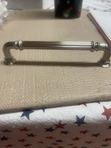 Top Kobs Reeded 5’ Cabinet Pulls Brushed Satin Nickel - Picture 7 of 7