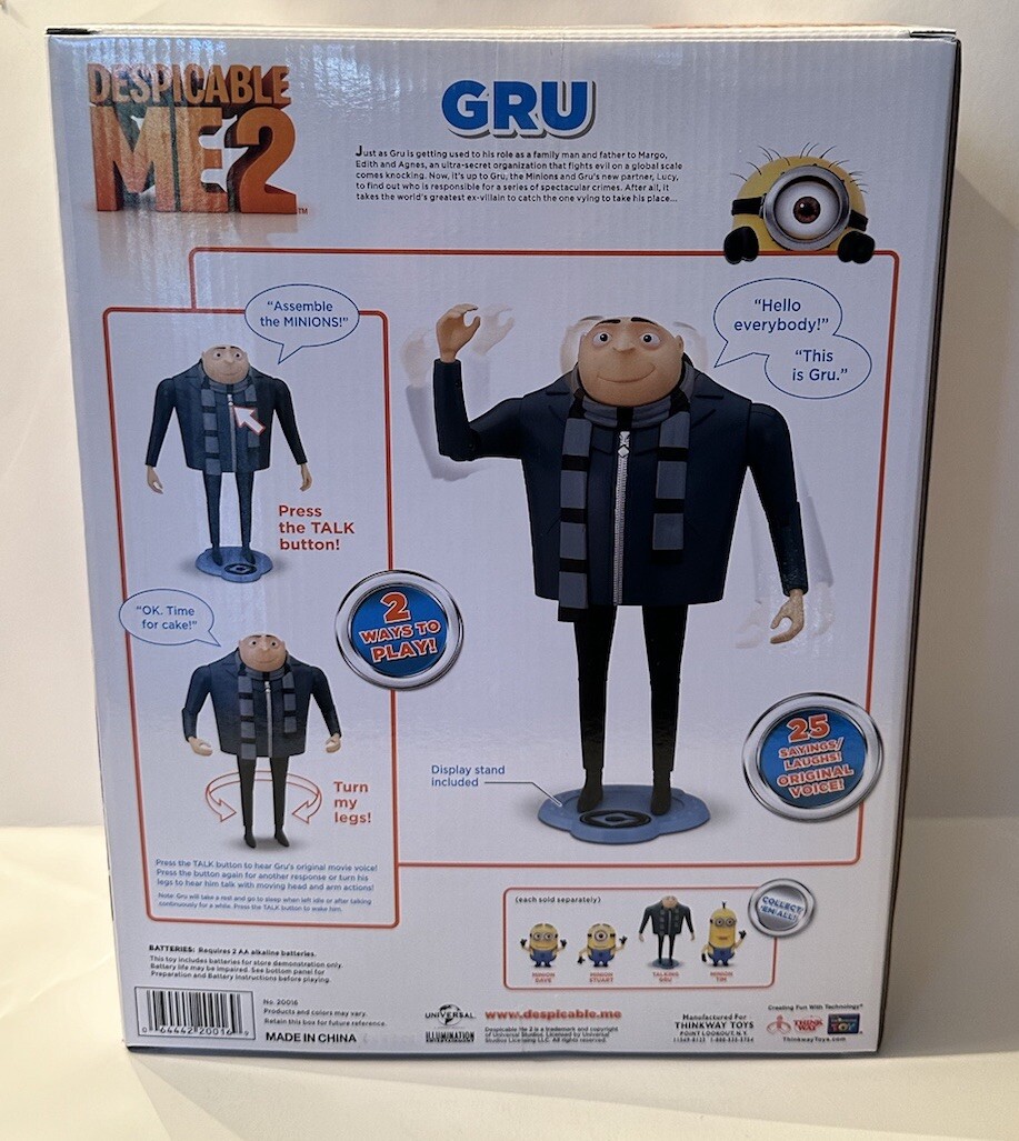 Despicable Me 2 Gru The Talking Genius 11 Inch Action Figure New