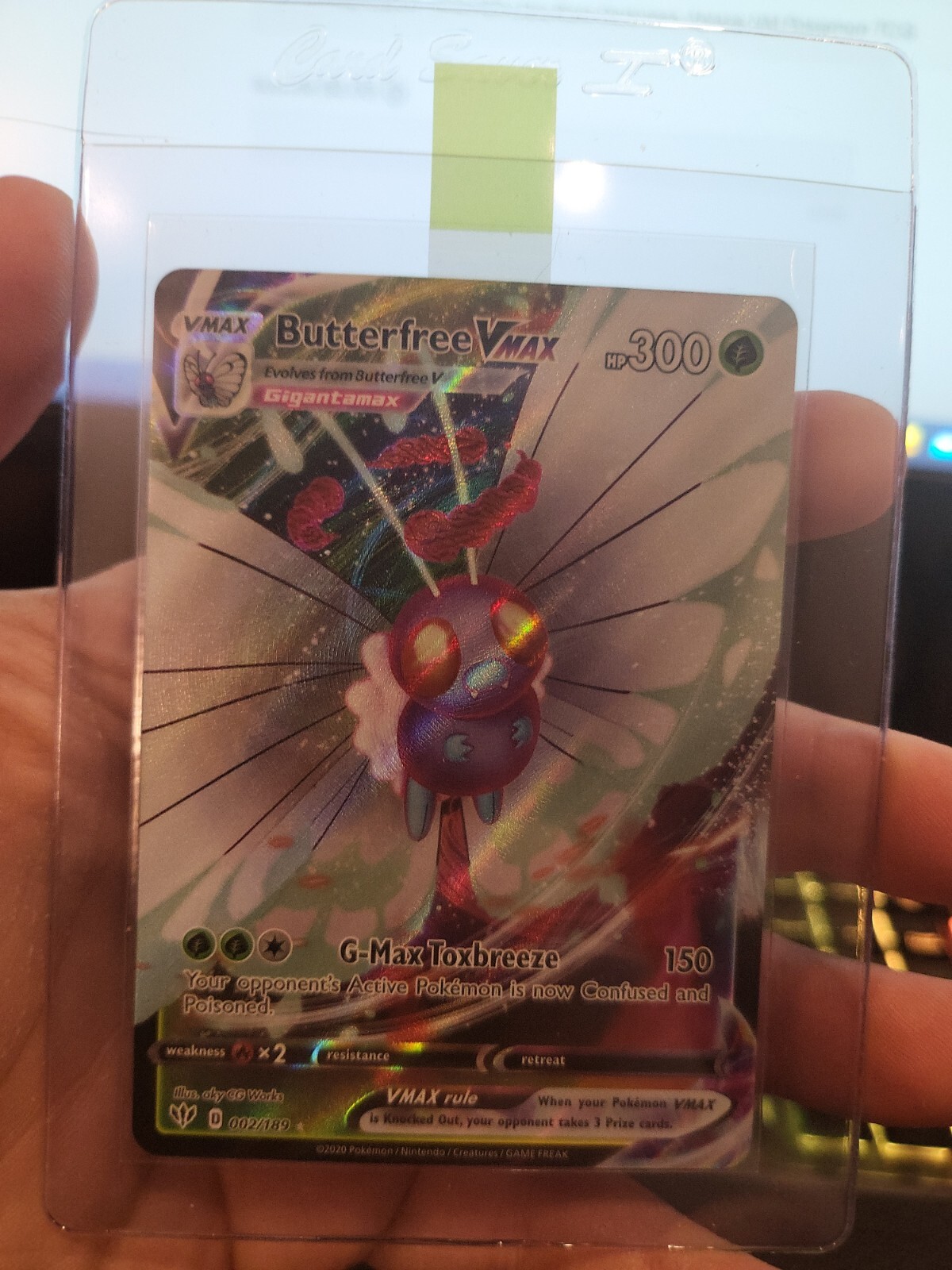 Butterfree VMAX - 002/189 Ultra Rare Darkness Ablaze NM Pokemon TCG