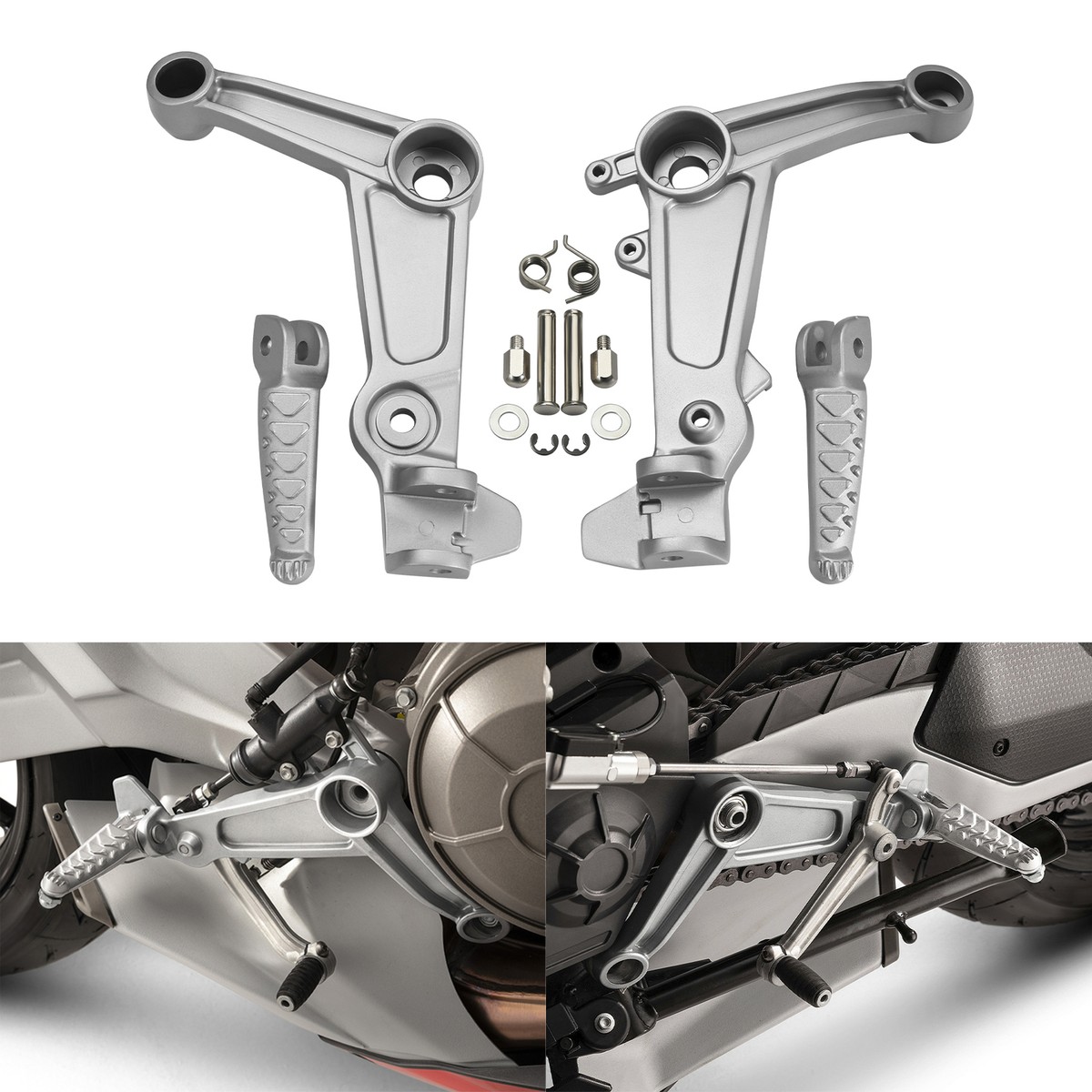Front Driver Footpegs Footrests Bracket Fit For Aprilia