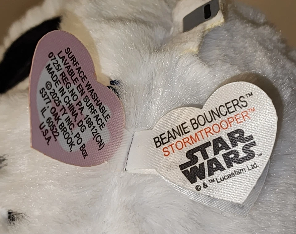 Ty Beanie Bouncers - STORMTROOPER (Star Wars)(3-4 pulgadas) NUEVO juguete de pelota hinchable Foto 3 de 4