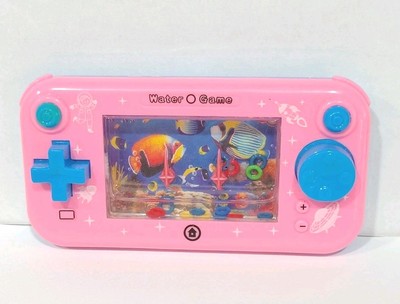 Hand Held Pink Water Ring Toss Game Ocean Sea Life Scene 5.5'' x 3''
