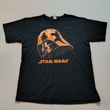 Vintage Star Wars Darth Vader Black Cotton T-shirt Kids Size XL Lucasfilm