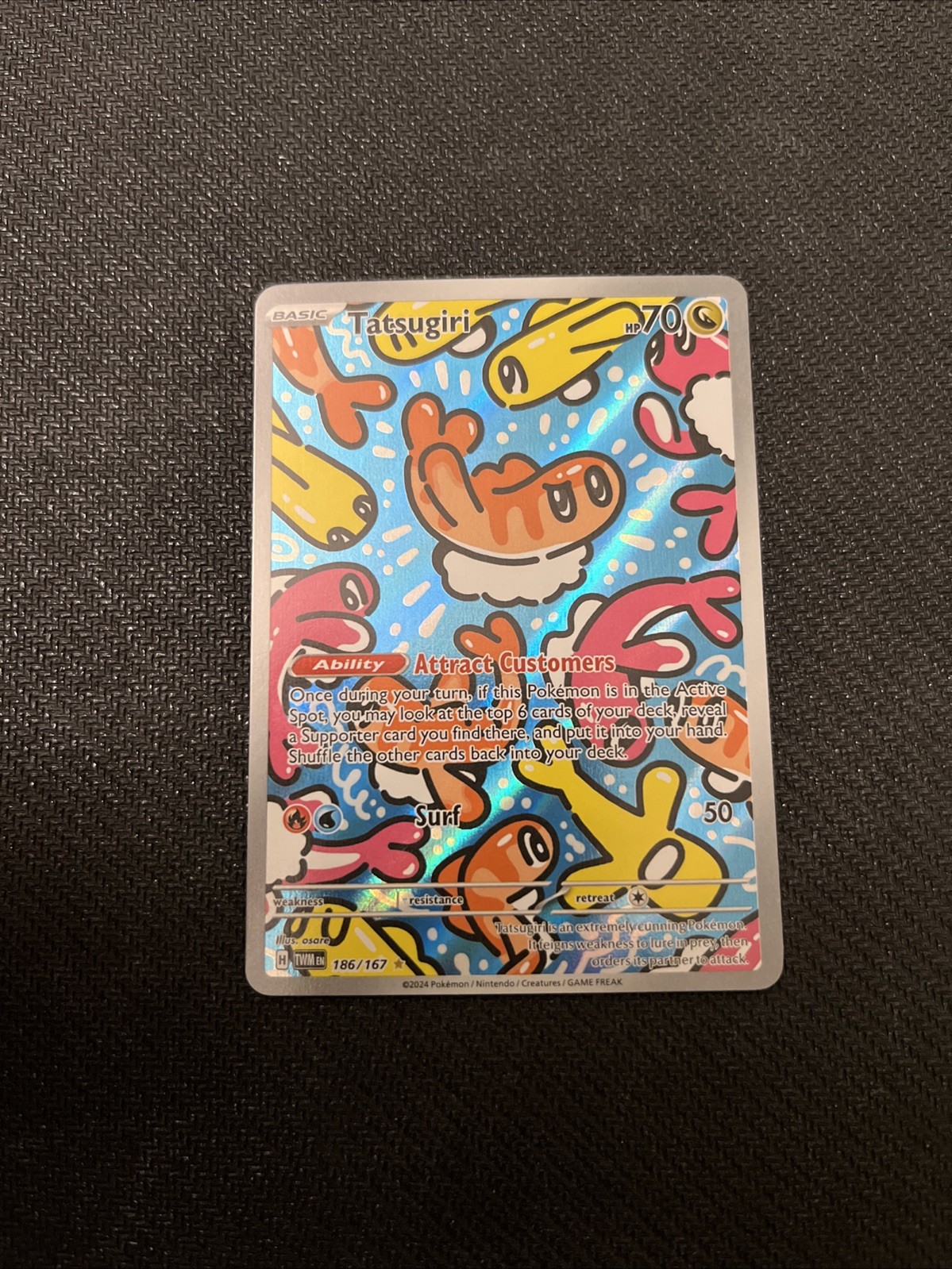 Pokémon TCG Tatsugiri Twilight Masquerade Illustration Rare Card 186/167 NM