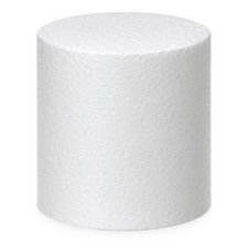 Global Sugar Art 6-Inch Round Cake Dummy, Styrofoam, 6" High, 6 x 6, white
