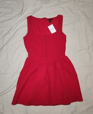 NWT Forever 21 Red Corset Body Cocktail Mini Party Dress Sz. Small
