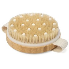 Wooden Dry Brush Natural Bristle Body Brush Shower Exfoliator Back Scrubber Tool
