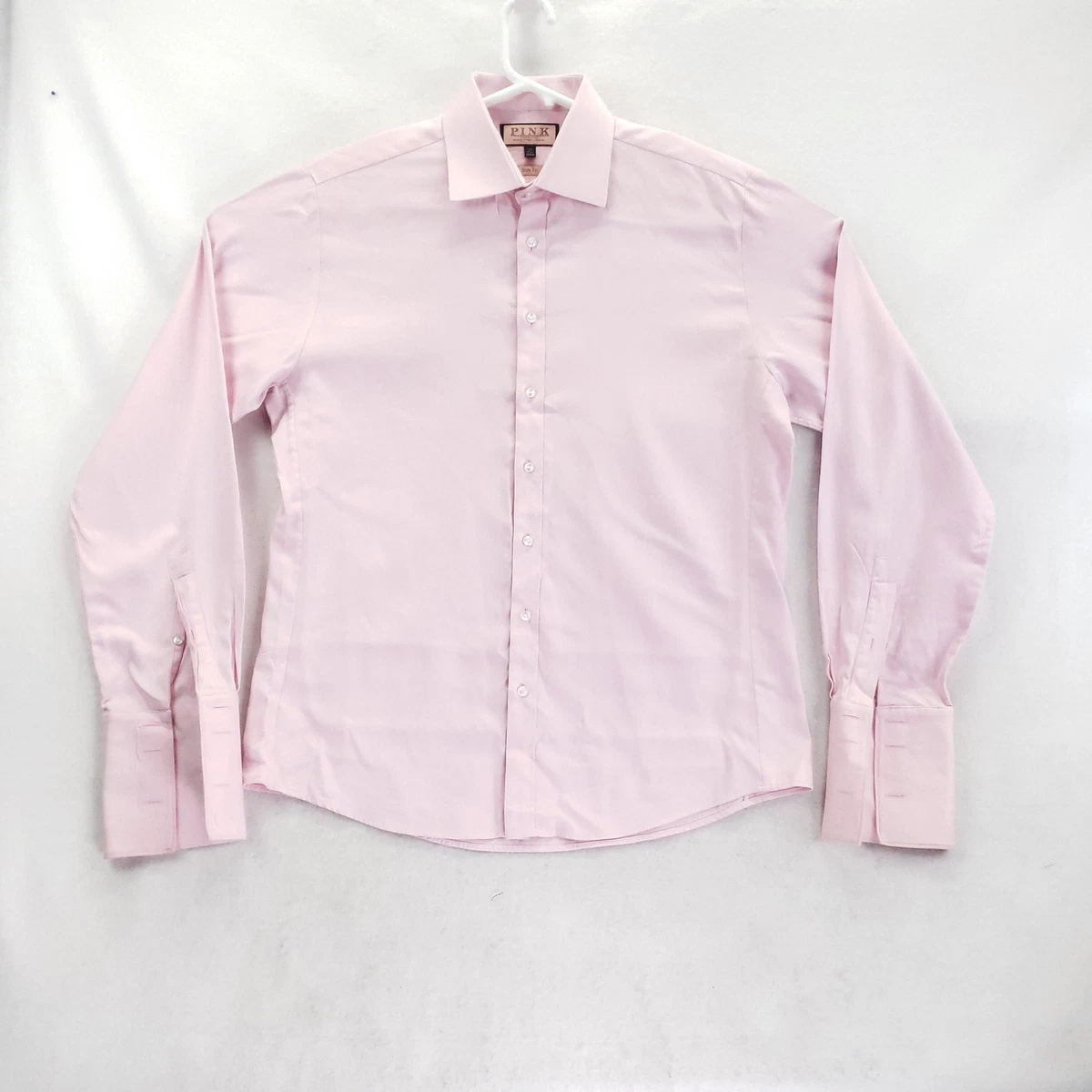 thomas pink dress shirts sale Thomas Pink Men's Diagonal Textured Solid Dress Shirt - Pink
