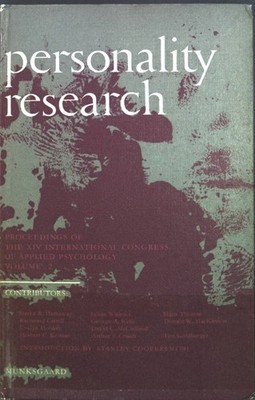 Personality Research Coopersmith, Stanley: