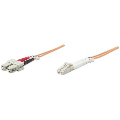 Intellinet LWL-Kabel Glasfaser LC/SC OM2 Duplex Multimode 1 m orange 470353