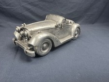 Silver wooden car ornament - 31cm x 13cm x 12cm high