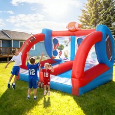 Inflatable Football Toss Game 12.7FT Yard Carnival Sports Party Game with Blower