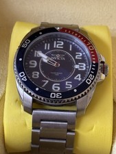 Invicta Pro Diver Blue Red PEPSI Bezel Stainless Steel Bracelet WR 200 Meters .
