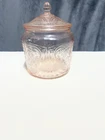 Hazel Atlas Royal Lace Clear Depression Glass Cookie Biscuit Jar w/Lid 1930s VTG