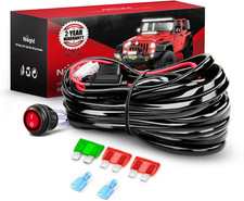 Copper LED Light Bar Wiring Harness Kit - 1 Lead 12AWG Heavy Duty 12V on off Swi