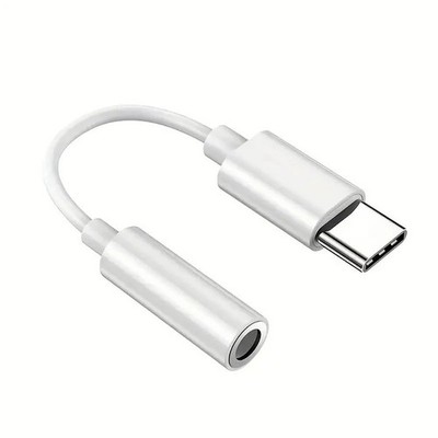 USB-C Type C to 3.5mm AUX Headphone Jack Adapter For iPhone 16/17/Android Phone