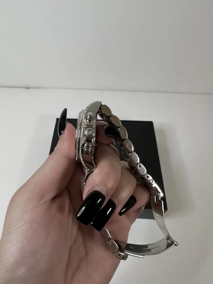 MICHAEL KORS Mini Bradshaw Silver Tone Stainless Steel Watch (MK6454) - Image 3 of 4