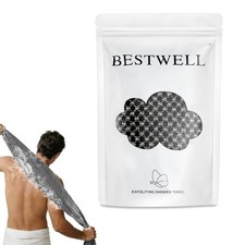 Exfoliating Shower Towel 47", Premium Scrub Wash Cloth for Body Face, 2in1 Ex...